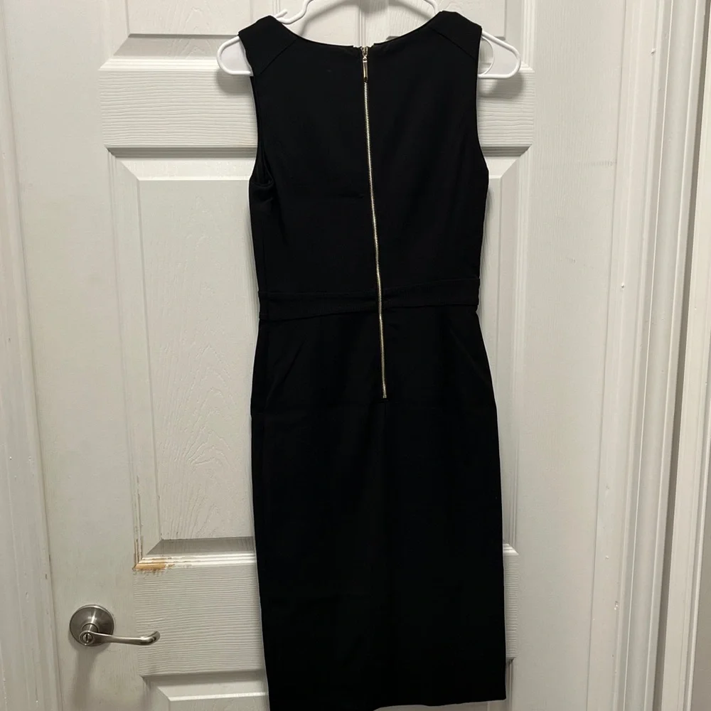 White House Black Market Classic Black Midi Dress - Picture 4 of 4